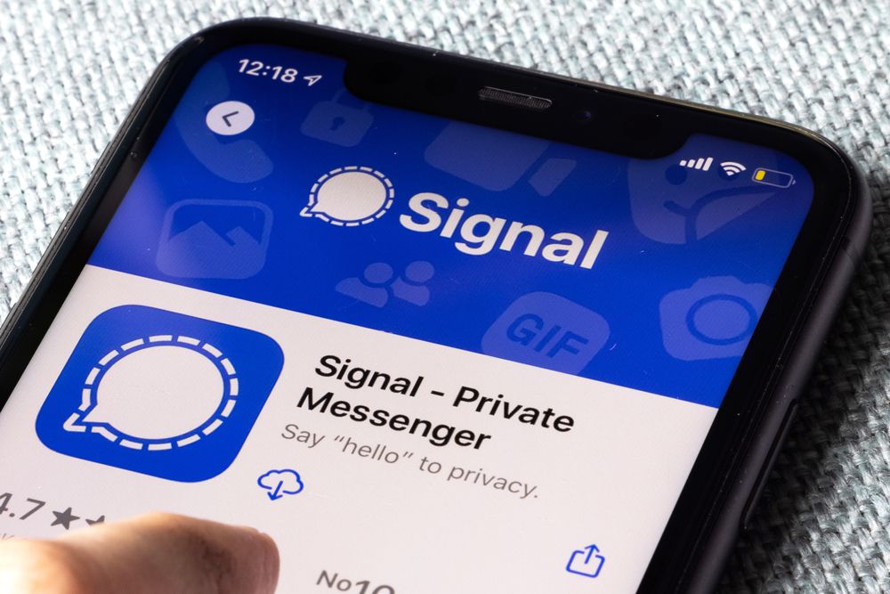 La app de mensajería Signal.