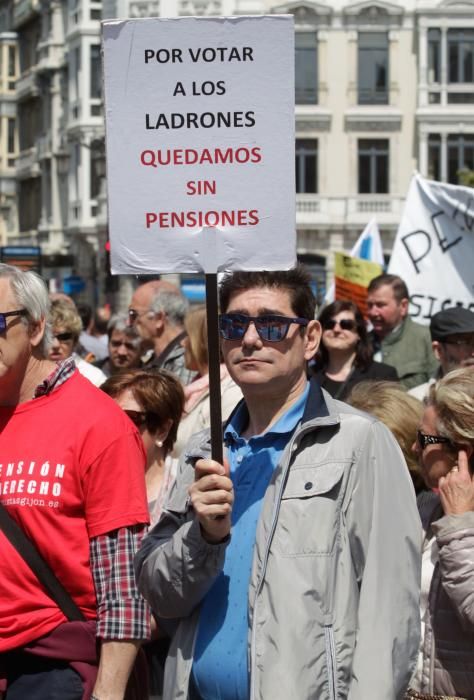 Manifestación de los pensionistas en Oviedo