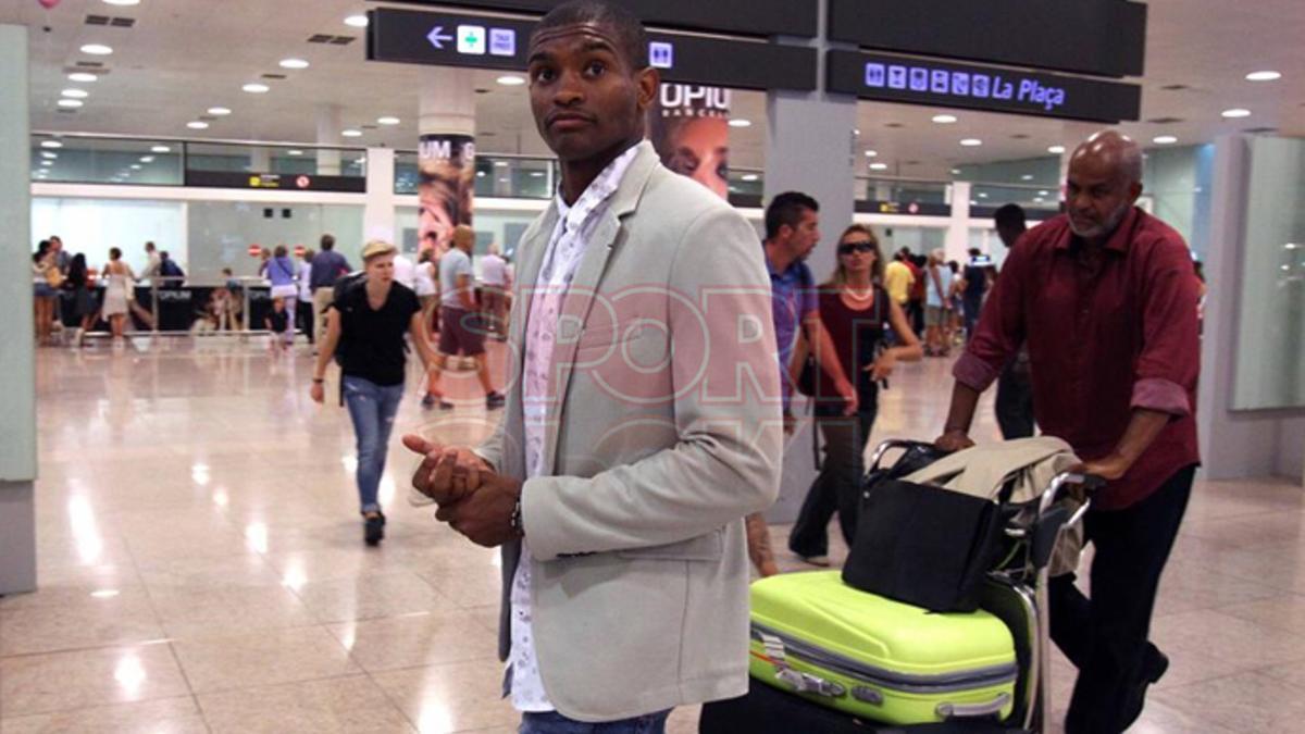 Marlon Santos, a su llegada a Barcelona