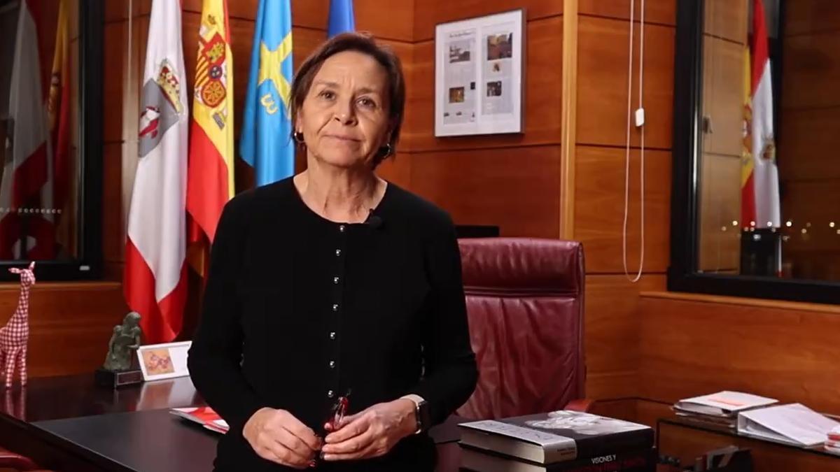 Carmen Moriyón, durante sus explicaciones.