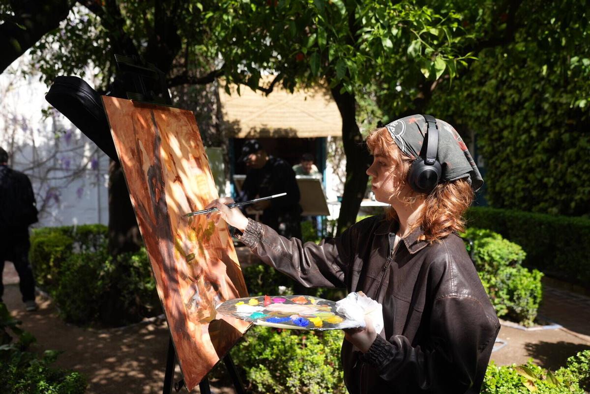 Córdoba.Concurso de pintura rápida en palacio de Viana patrocinado por Kutxabank