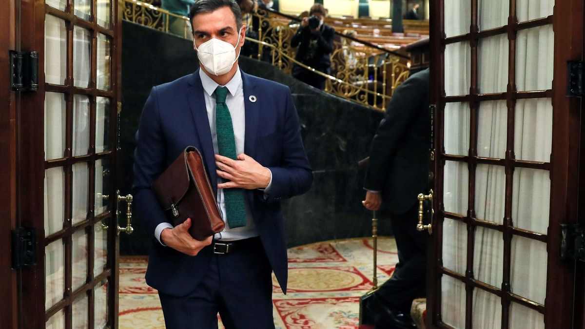 El presidente del Gobierno, Pedro Sánchez, en el Congreso.