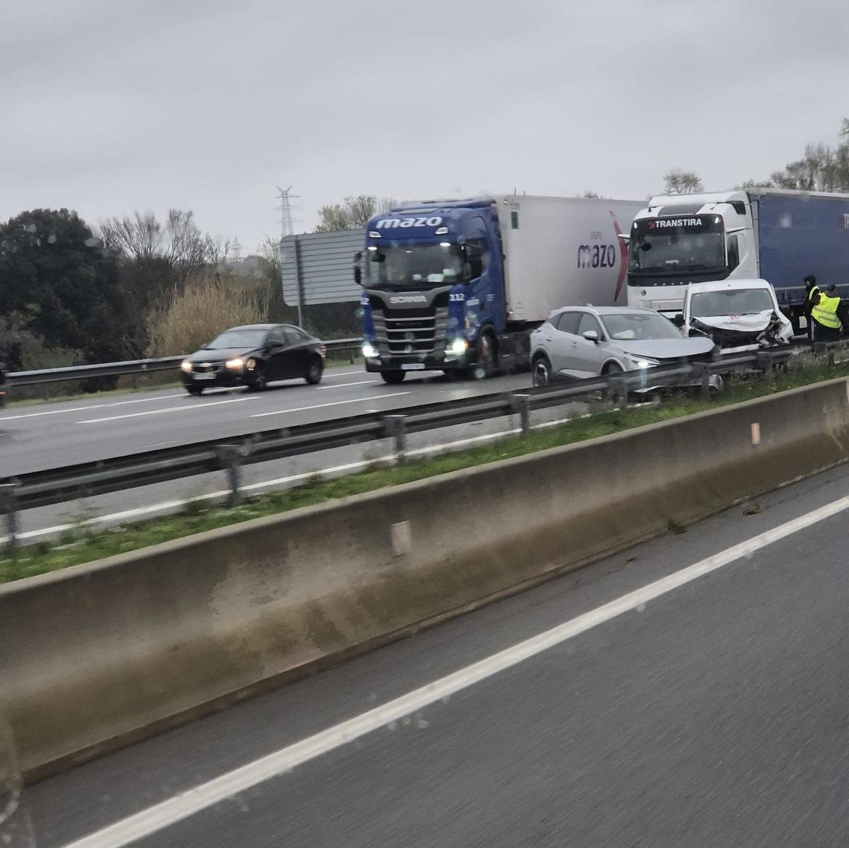 L'accident de trànsit de l'AP-7 a Vilablareix.