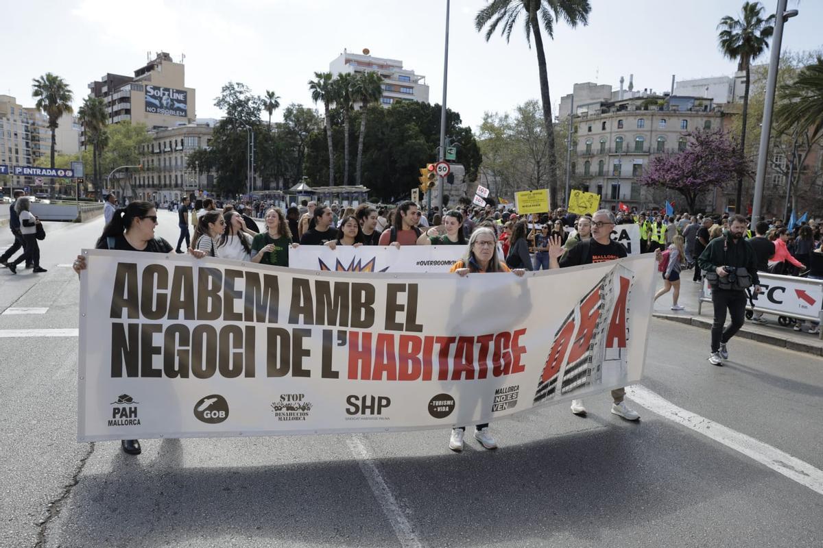 Manifestación por la crisis de la vivienda en Palma