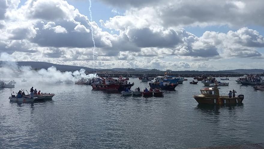 La protesta de la flota en Cambados.