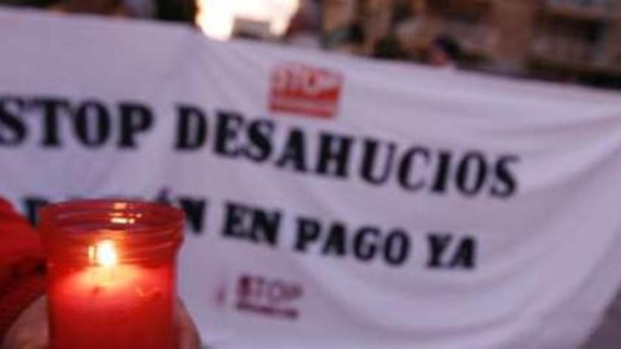 Una de las manifestaciones realizadas en Málaga para reclamar la dación en pago.