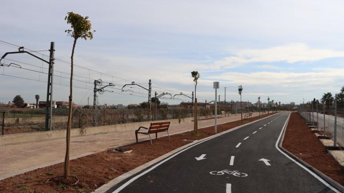 Vía ciclista en Burjassot