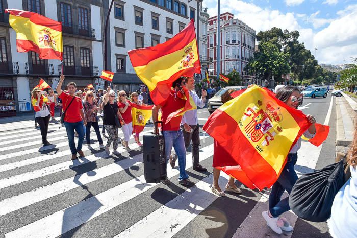 Concentración por la unidad de España, en la ...