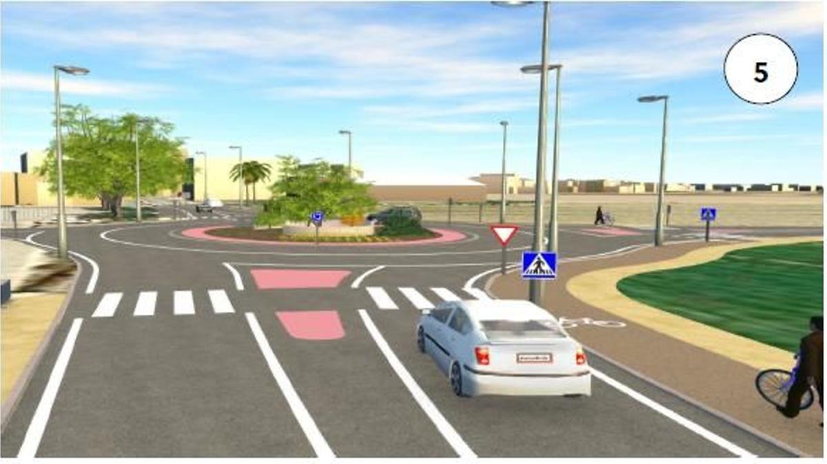 Figuración de la futura rotonda.