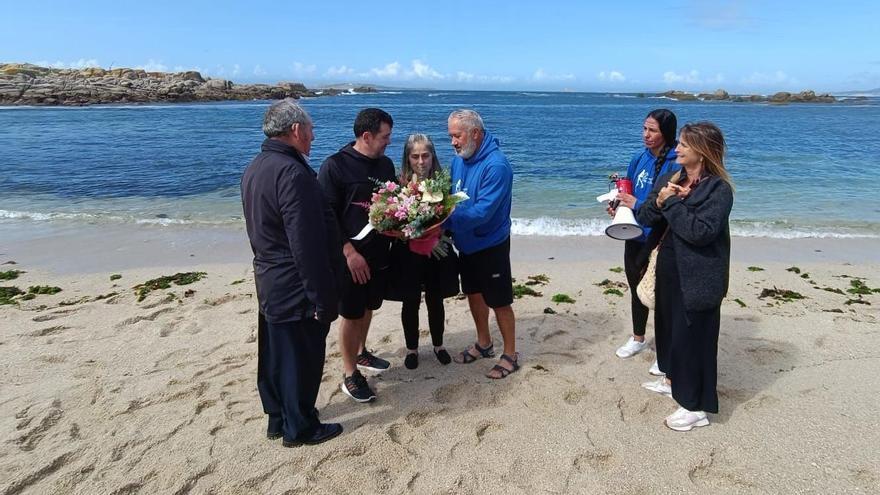 Homenaje al joven buzo de Valga muerto en O Grove