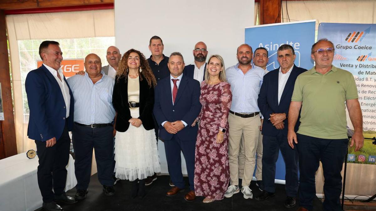 Junta Directiva de Asinelte en la XXI Fiesta de la Candela.
