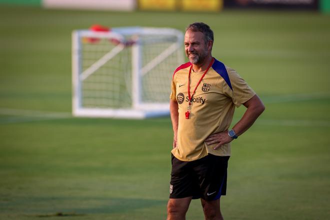 Así ha sido el entrenamiento del Barça en la Base Naval de la Marina de Annapolis para preparar el clásico