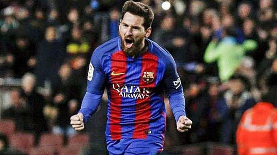 Leo Messi durante un partido del FC Barcelona.