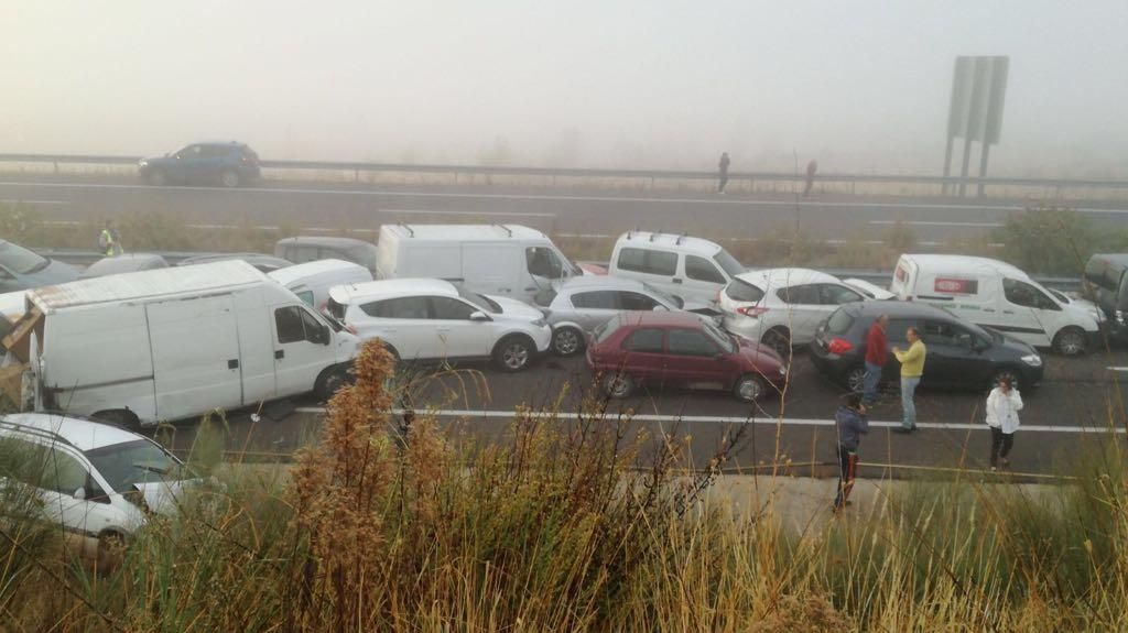 Accidente múltiple en Galisteo