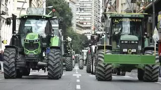 Agricultores españoles participan hoy en una tractorada en Bruselas como previa a las protestas en España