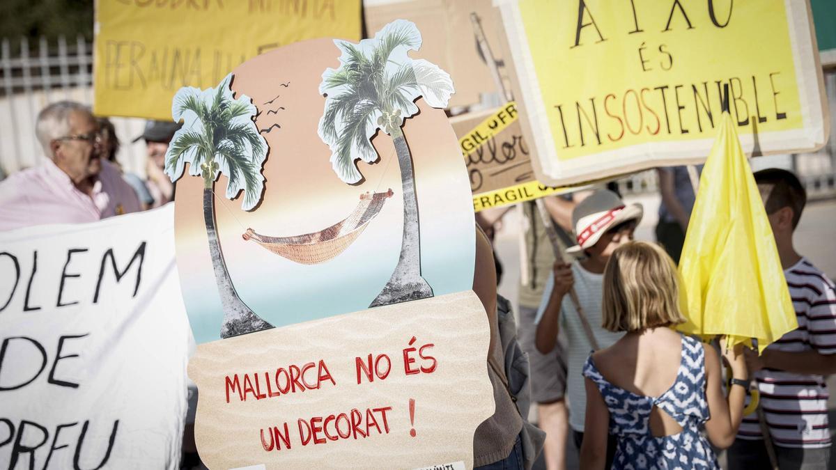 Imagen de archivo de una manifestación contra la masificación turística.