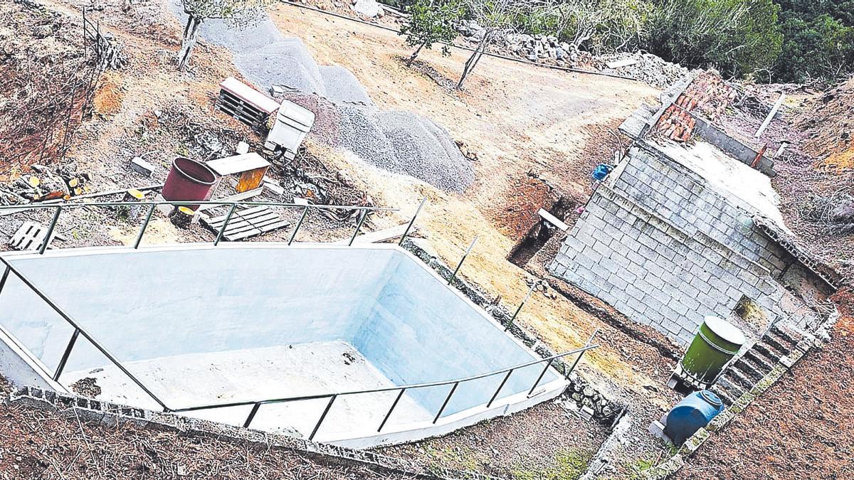 Construcción ilegal en suelo rústico detectada en la isla de La Gomera