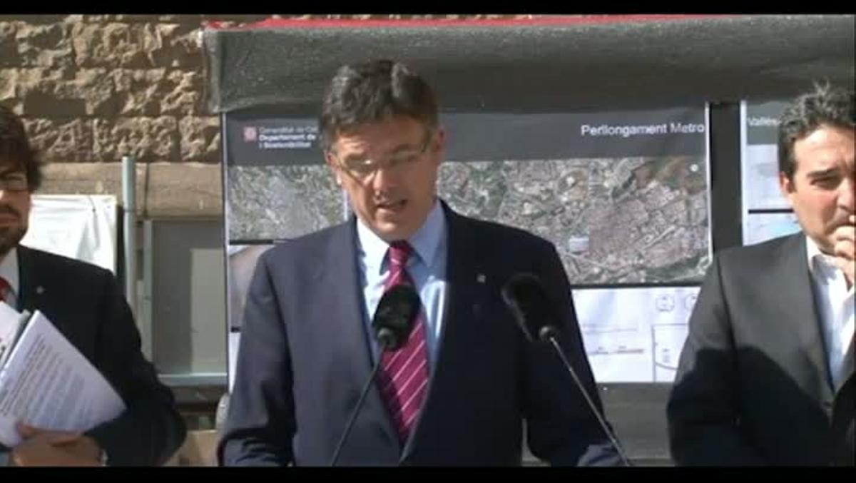 El conseller de Territori i Sostenibilitat, Lluís Recoder, anuncia que es reprendran els treballs de prolongació de Ferrocarrils de la Generalitat a Sabadell i Terrassa.