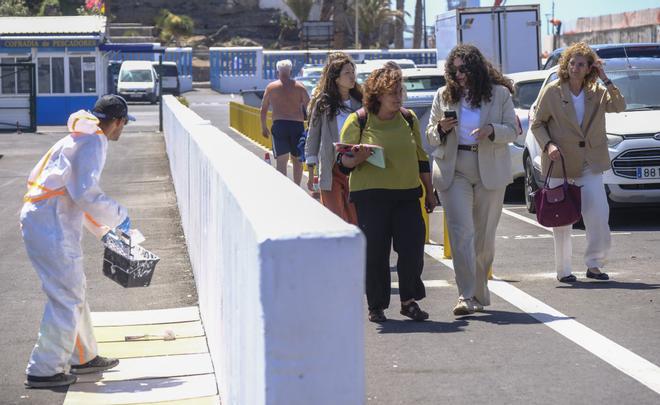 Preparativos en el muelle de Arguineguín para la visita del papa León XIV a Gran Canaria
