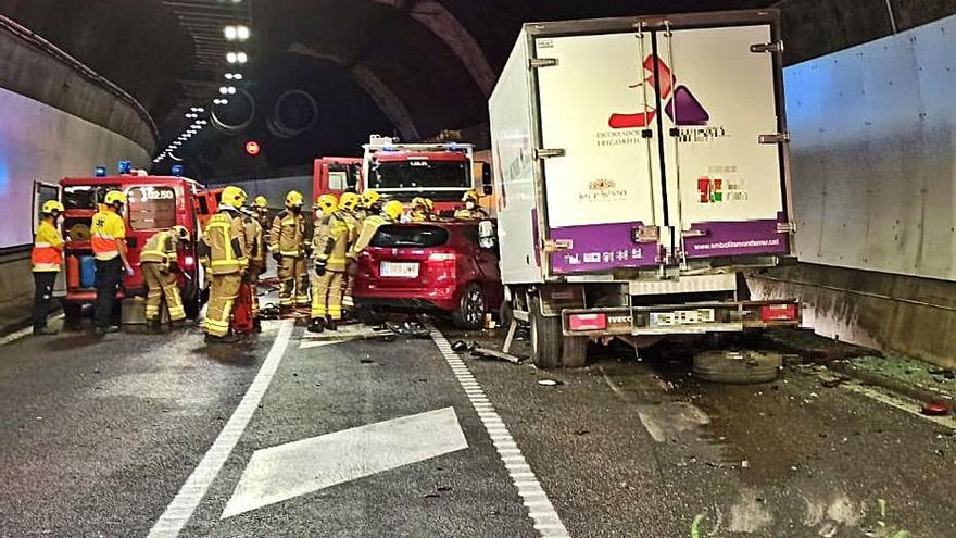 El xoc de dimecres passat al túnel del Cadí | ARXIU/SCT