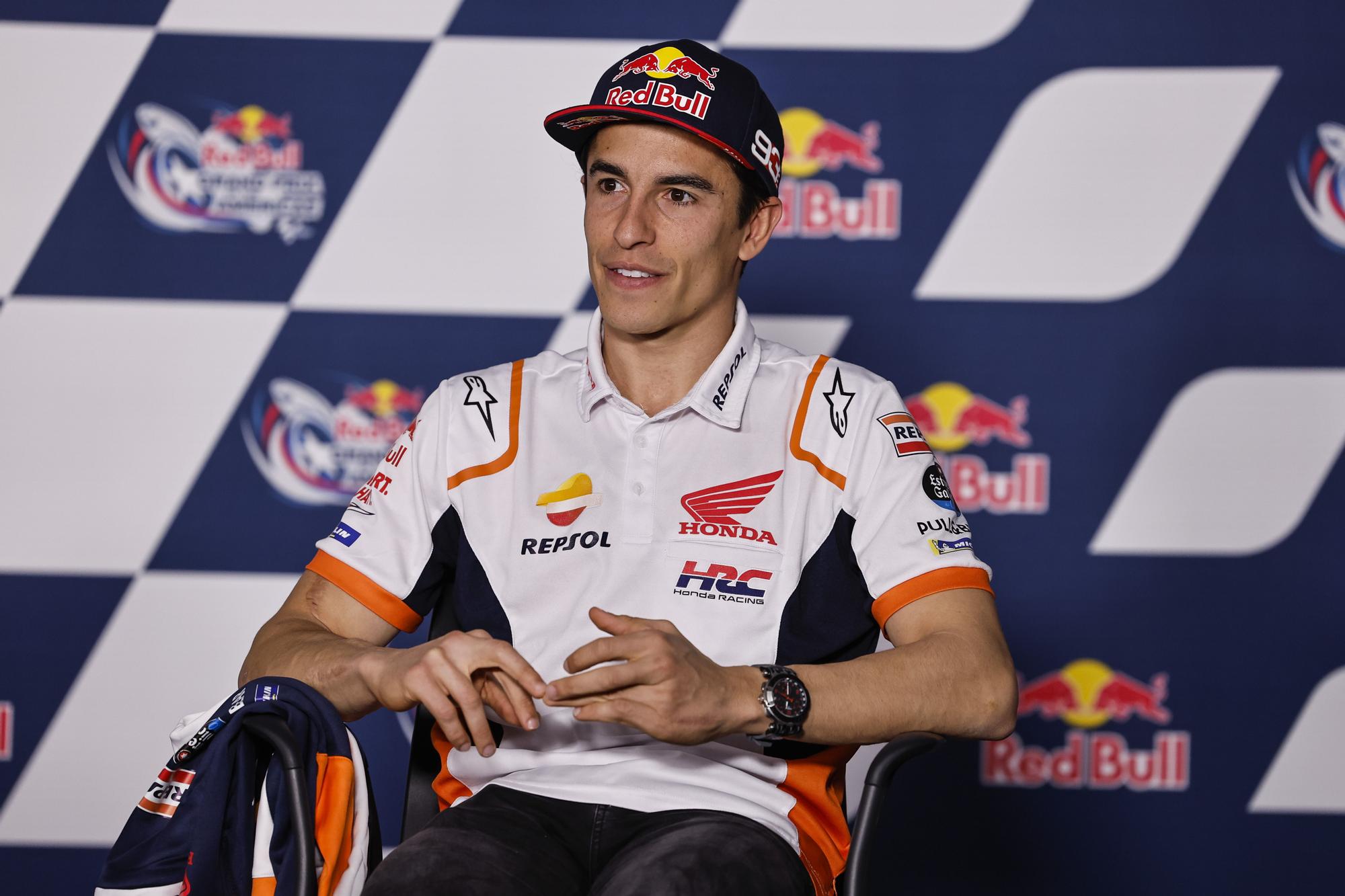 Marc Márquez, durante la conferencia de prensa