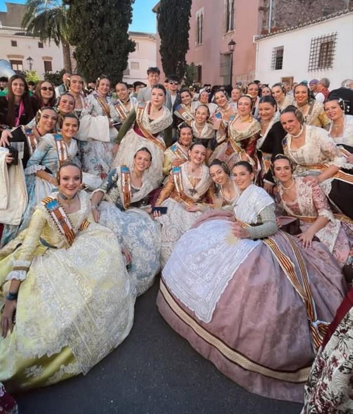 Una comisión, durante la visita a Faura