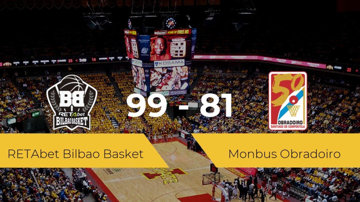 Triunfo del RETAbet Bilbao Basket ante el Monbus Obradoiro por 99-81