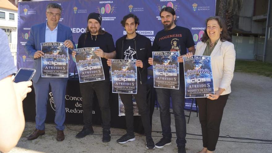 Los vigueses Atreides, durante la presentación del cartel.