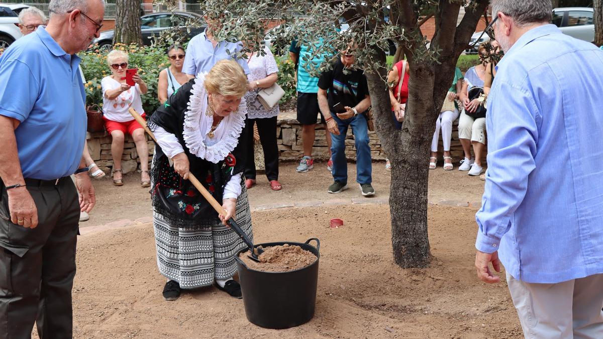 Los extremeños plantan una encina en Torrent