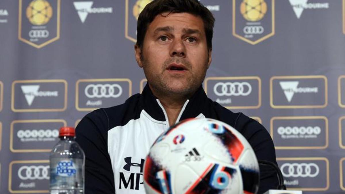 Mauricio Pochettino, durante la rueda de prensa en Australia