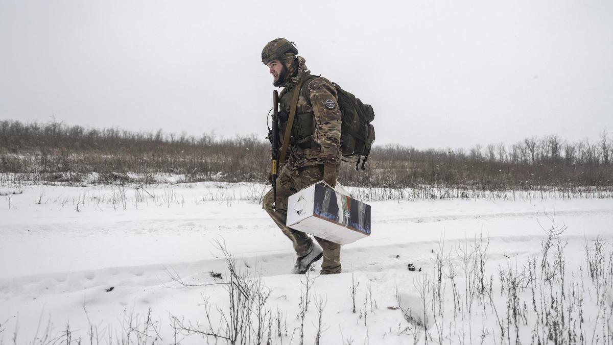 Un soldado ucraniano, en la zona de Donetsk.