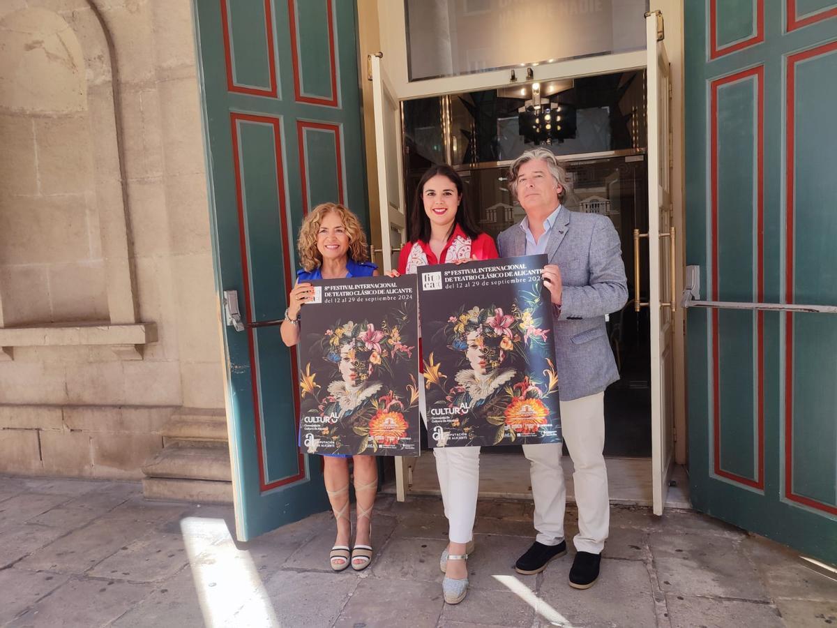 María Dolores Padilla, Nayma Beldjilali y Martín Sanz, ayer, en la presentación del festival