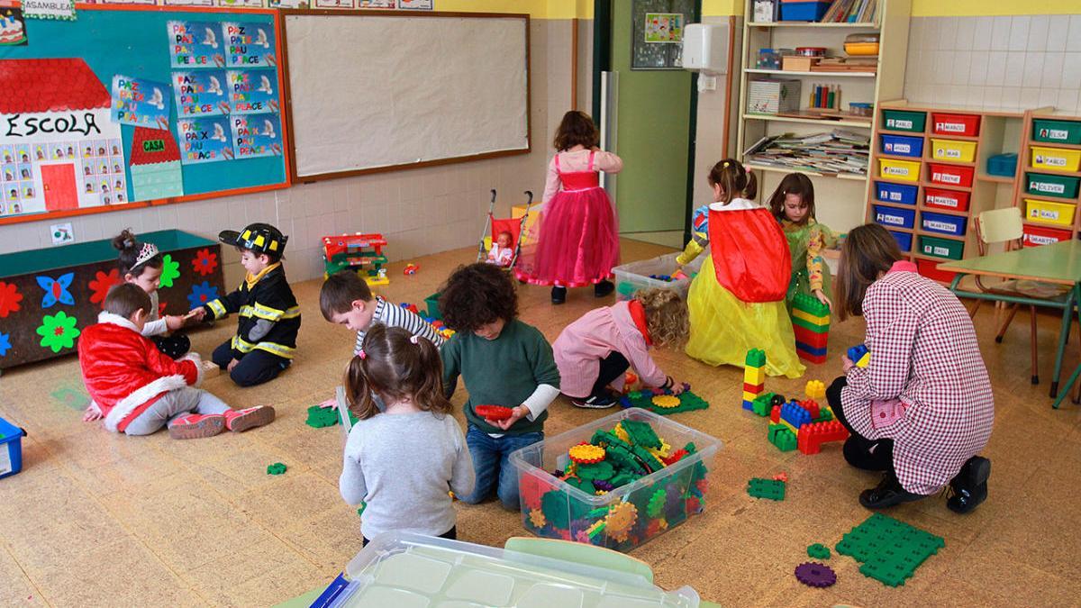 Alumnos de Infantil en una clase de Ourense el curso pasado