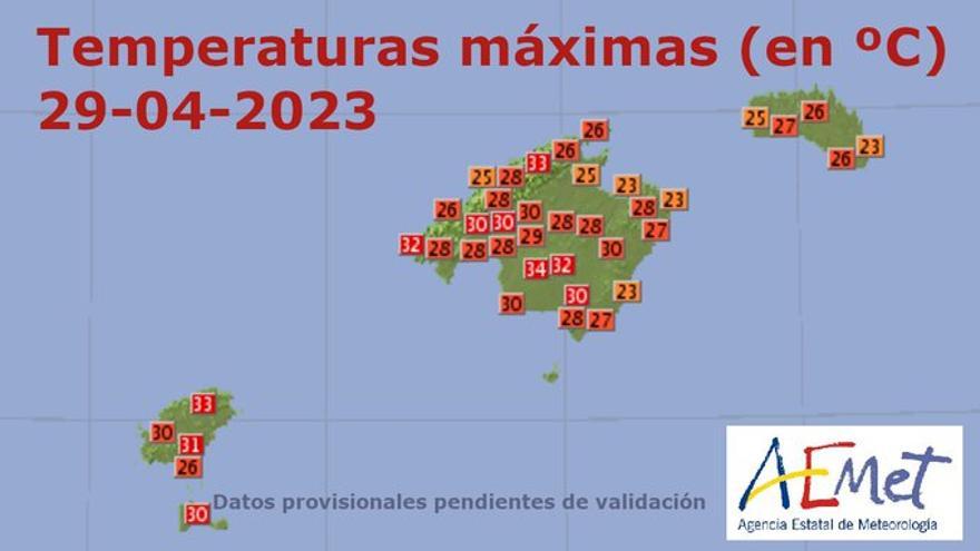 Ibiza supera los 30 grados de temperatura en abril
