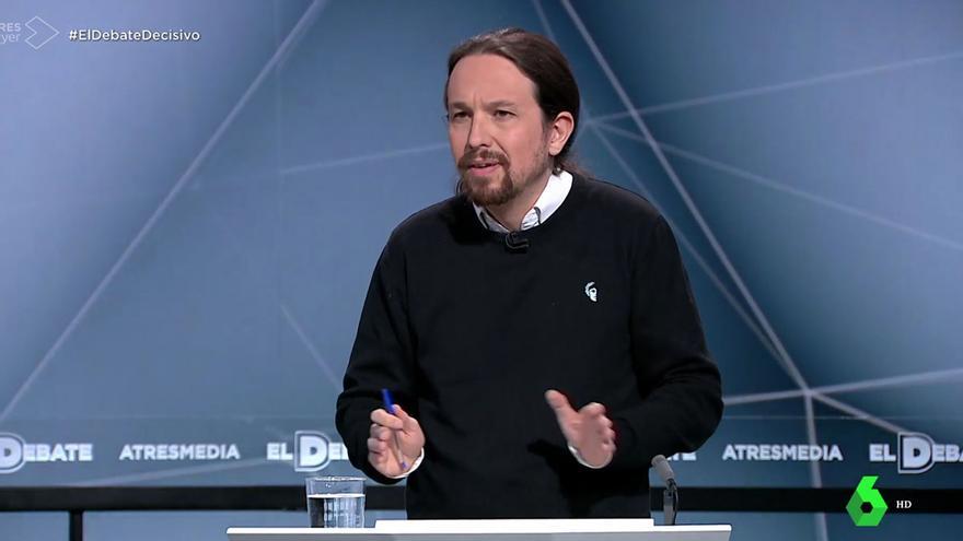 Debate en Atresmedia. Pablo Iglesias: "Cuando la gente se mueve, cambian cosas"