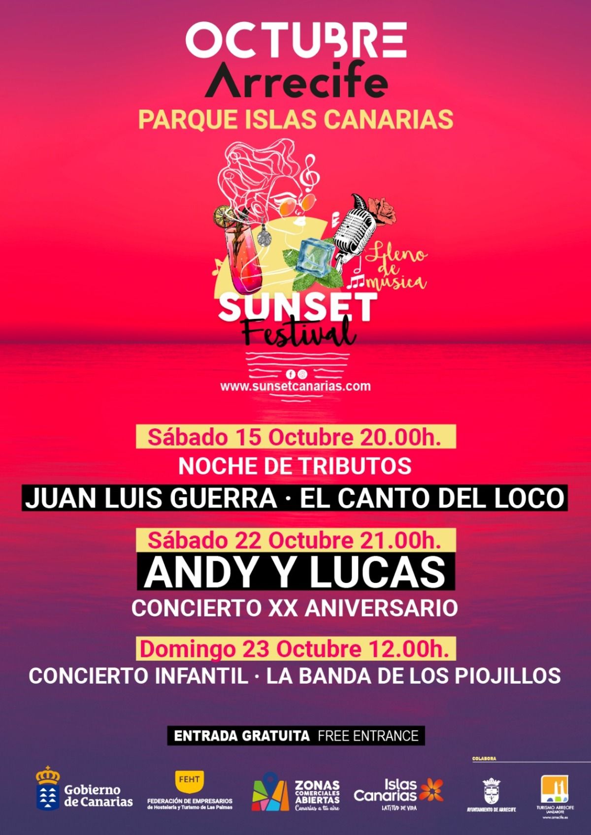 Cartel del Sunset Festival en Arrecife.