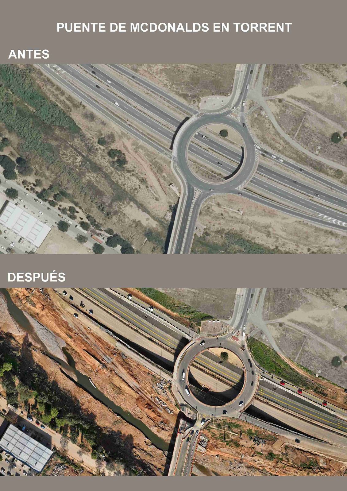 El antes y después del impacto de la dana en Torrent
