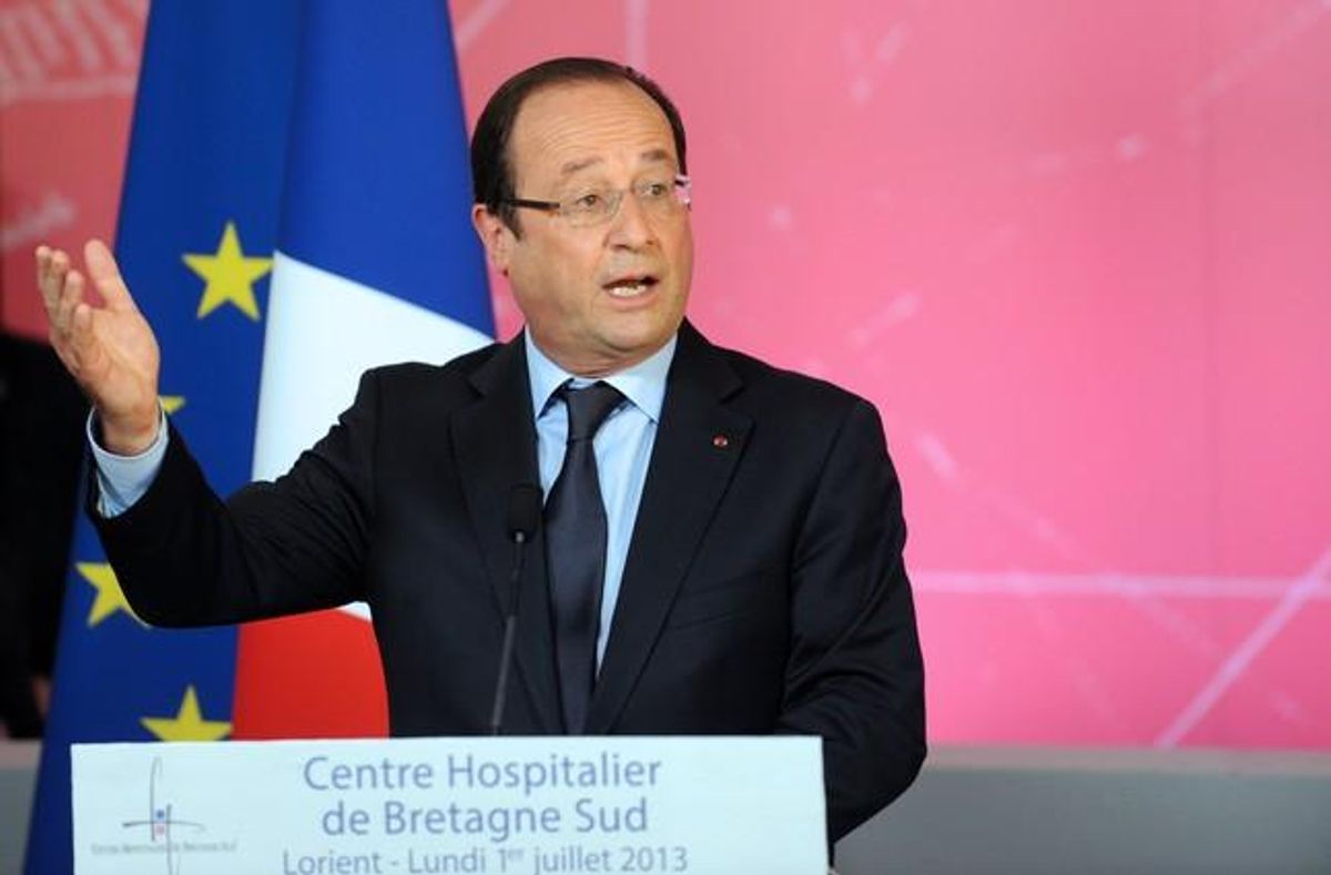 El president francès, François Hollande, durant un discurs a Lorient, dilluns. El president francès, François Hollande, durant un discurs a Lorient, dilluns.