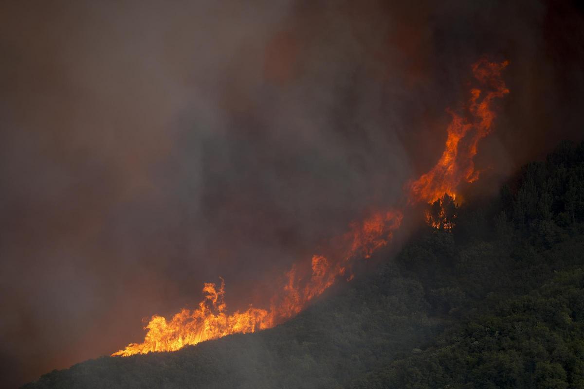 Grandes incendios en la zona de Running Springs en California