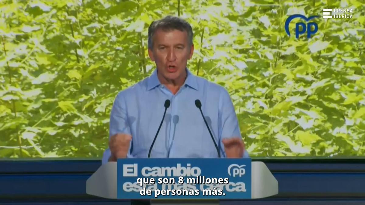 Feijóo dice que Sánchez no tiene "objetivos inocentes" con la 'ley de nietos' y la regularización