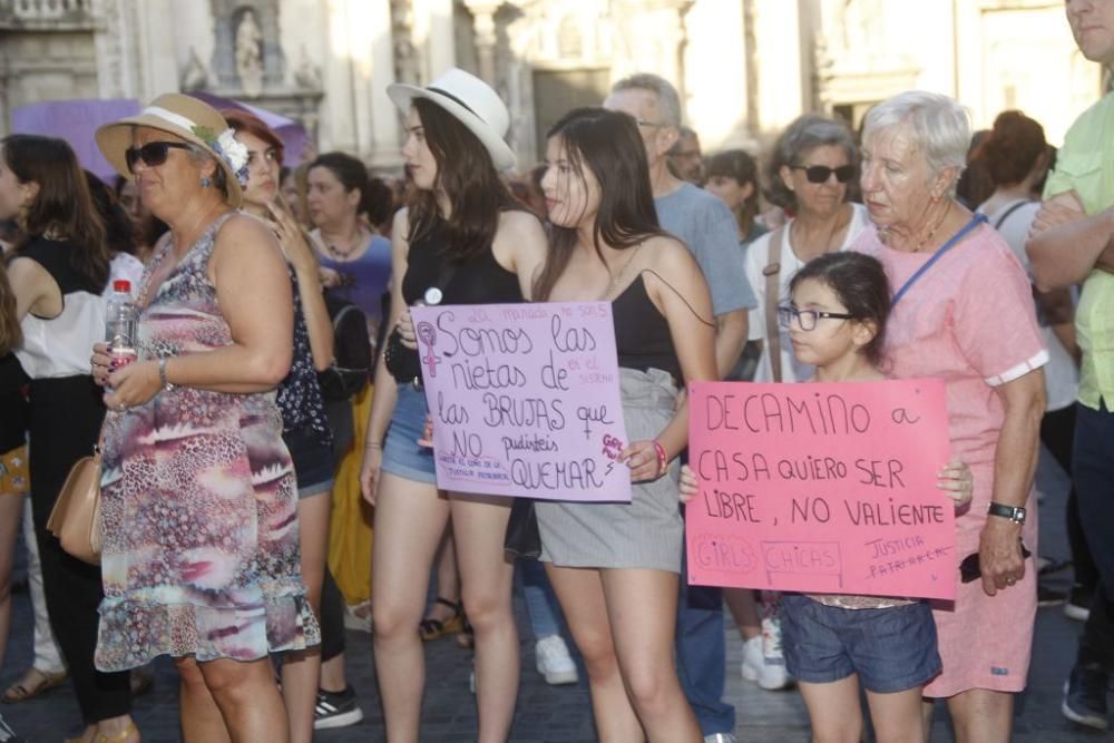 Protesta en Murcia contra la excarcelación de La Manada