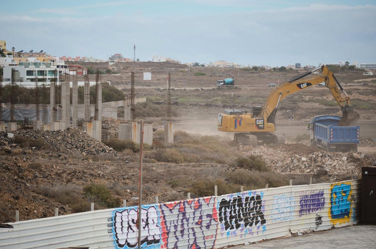 Obra del hotel de La Tejita.