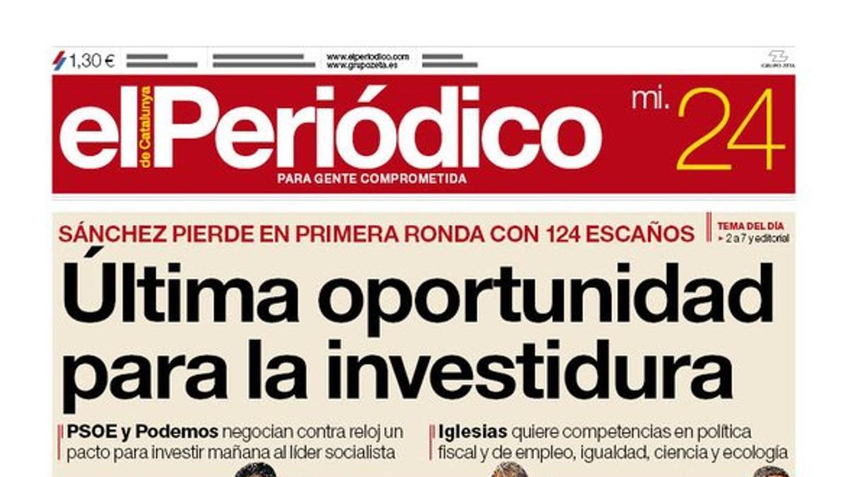 Prensa hoy Portadas de los periodicos del 24 de julio del 2019