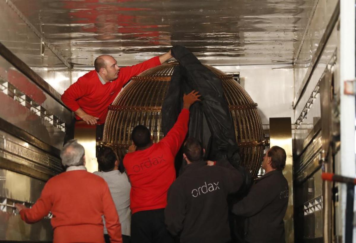 Los bombos de la suerte del sorteo extraordinario