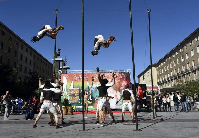 Circo italiano en la Plaza del Pilar