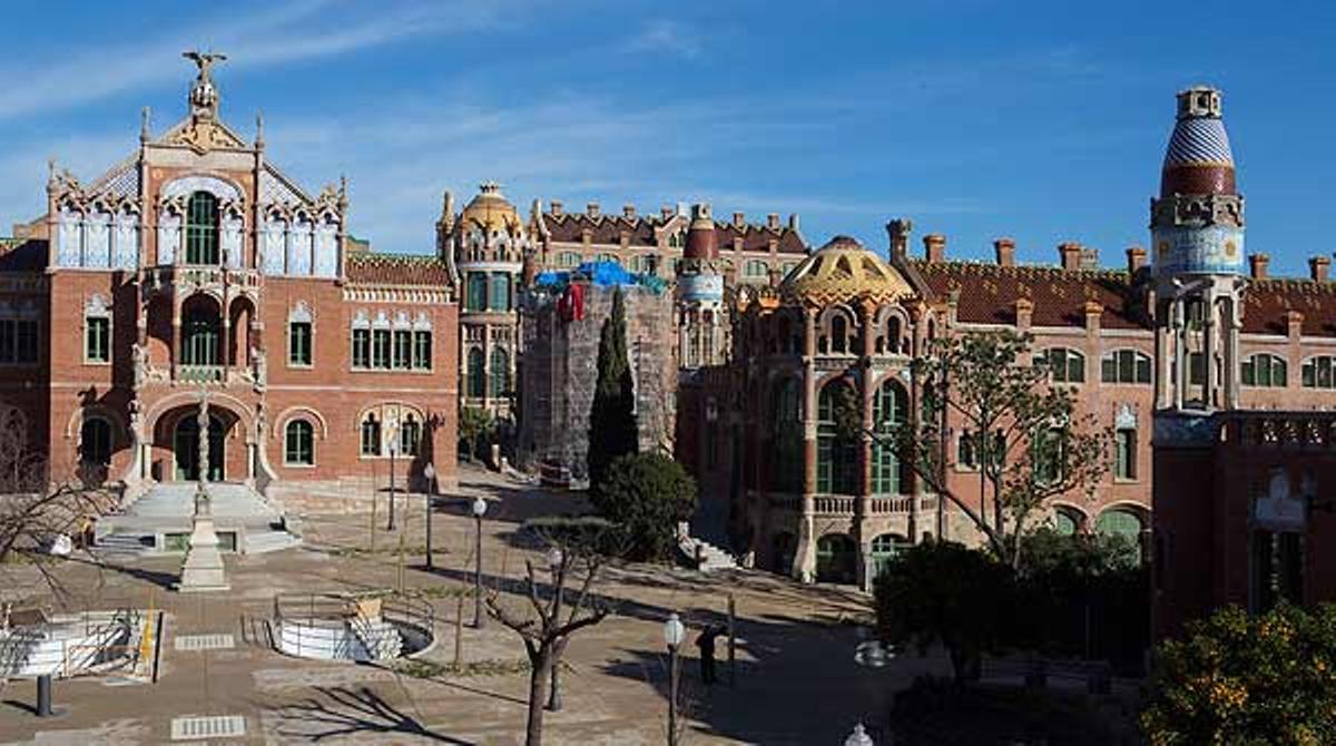 Visita al Recinte Modernista de Sant Pau, que ha estat restaurat i pròximament sobrirà al públic.