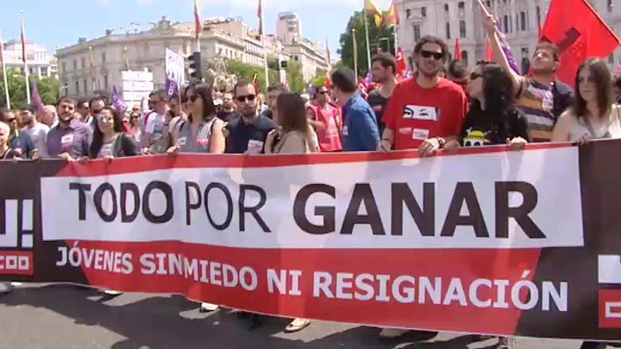 La calle pide un pacto con Podemos durante el 1 de mayo