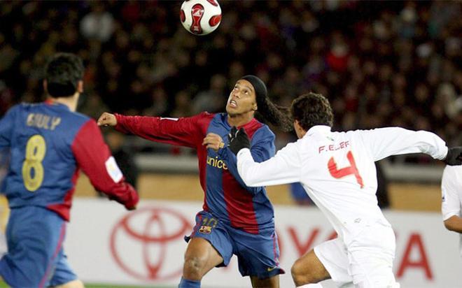 El FC Barcelona perdió la final del Mundial de Clubes 2006 ante el Internacional de Portoalegre