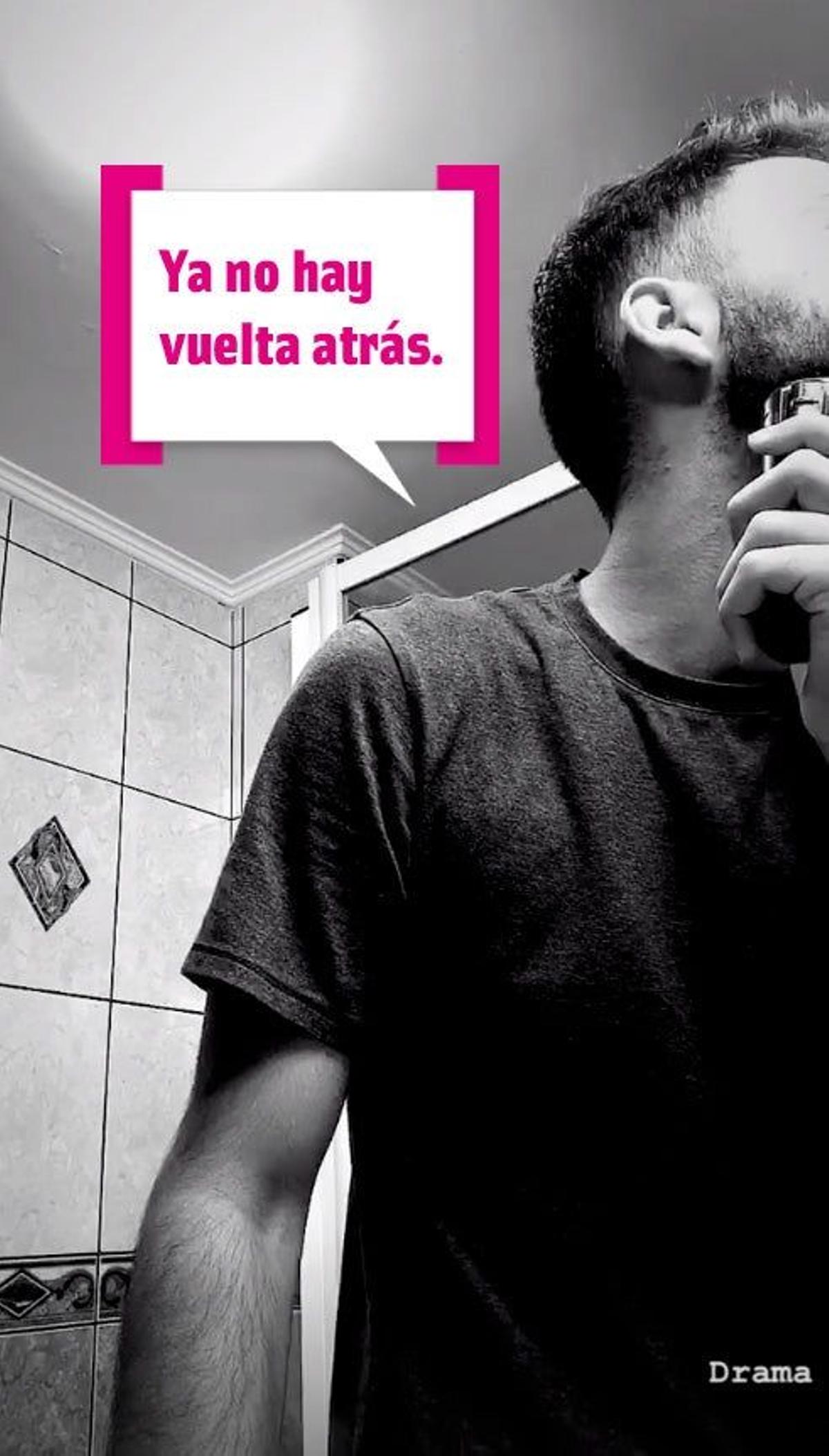 Agoney afeitándose en stories