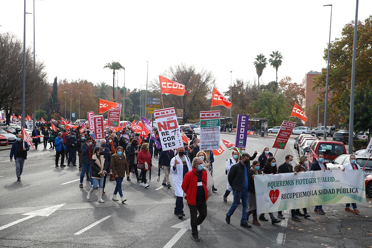 Manifestación en defensa de la sanidad pública